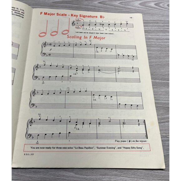 Piano Student Level 2 David Carr Glover Library Vintage 60s Sheet Music Book - Picture 6 of 9